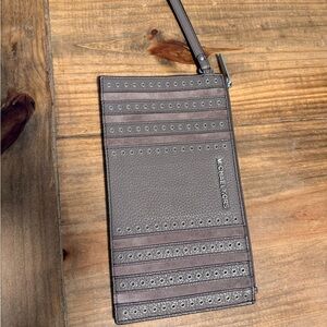 Michael Kors Studded Brown Key Holder